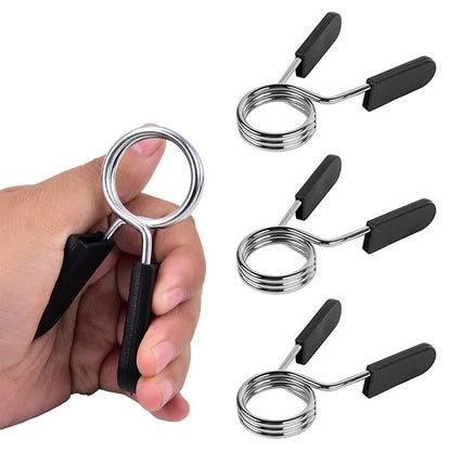 4 Pack 25mm Barbell Spring Clips Gym Weight Lifting Clamps for Dumbbell Bar Lock