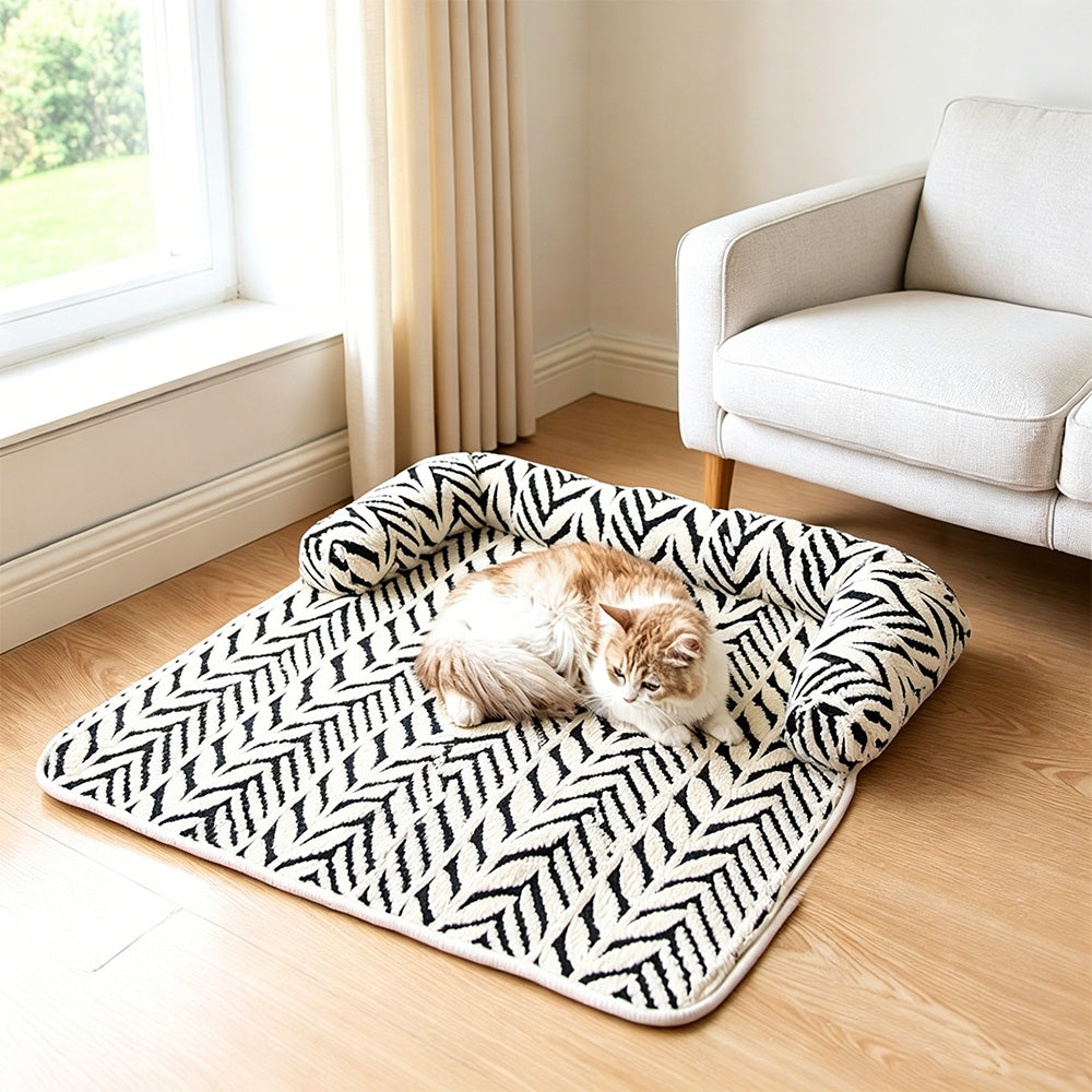 Thick Plush Non Slip Pet Mat-Black