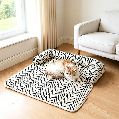 Thick Plush Non Slip Pet Mat-Black
