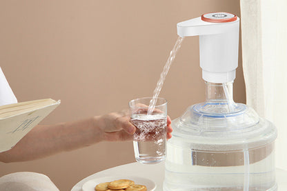 Electric Water Bottle Pump Automatic Dispenser For Kitchen Camping-White