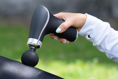 Mini Massage Gun Portable Deep Tissue Percussion Muscle Massager with 3 Levels 8 Massage Heads-Black