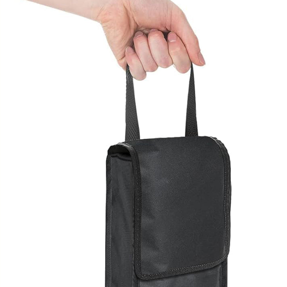 Wrapping Paper Storage Bag with Pocket for 9 Christmas Gift Wrap Rolls - Black