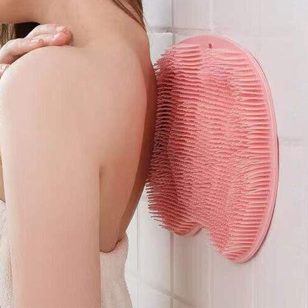2 Pack Shower Foot Scrubber Mat Back Washer Wall Mounted 2 in 1 Foot Cleaner