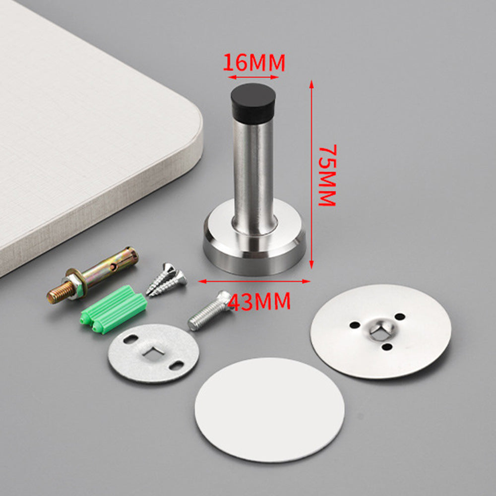 4 Pack Stainless Steel Door Stop-Silver