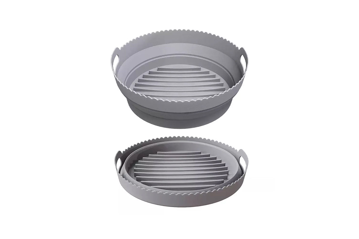 Air Fryer Silicone Liners For reusable Baking Tray Oven Accessories-Gray