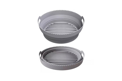 Air Fryer Silicone Liners For reusable Baking Tray Oven Accessories-Gray