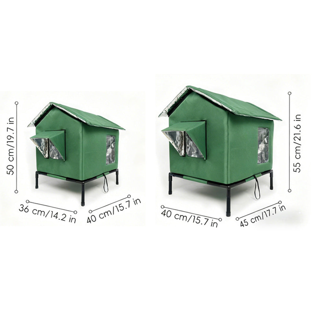 Insulated Shelter  Cat House-Green