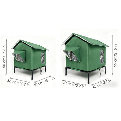 Insulated Shelter  Cat House-Green