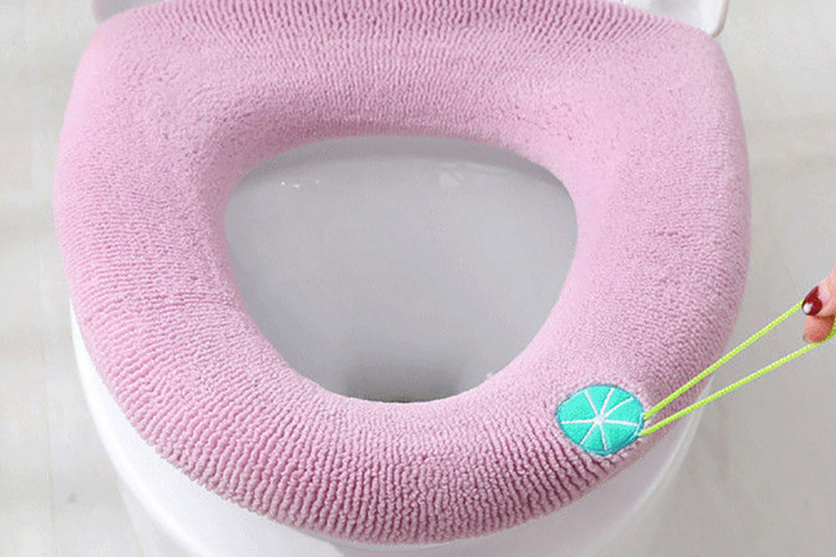 4 Pieces Bathroom Soft Toilet Seat Covers