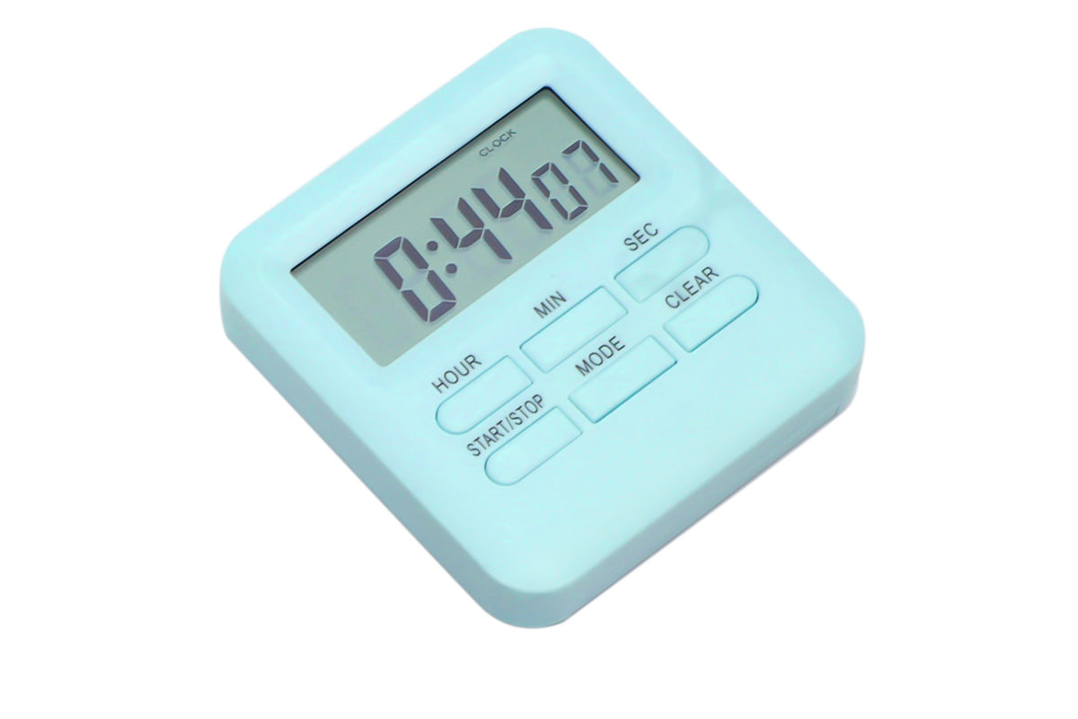 Digital Kitchen Timer LCD Display Cooking Timer with Loud Alarm -Acid Blue