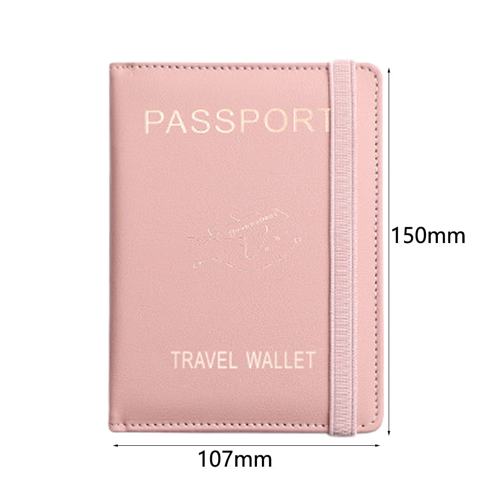 RFID Blocking Passport Holder Travel Passport Wallet Card Holder Pink