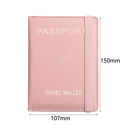 RFID Blocking Passport Holder Travel Passport Wallet Card Holder Pink