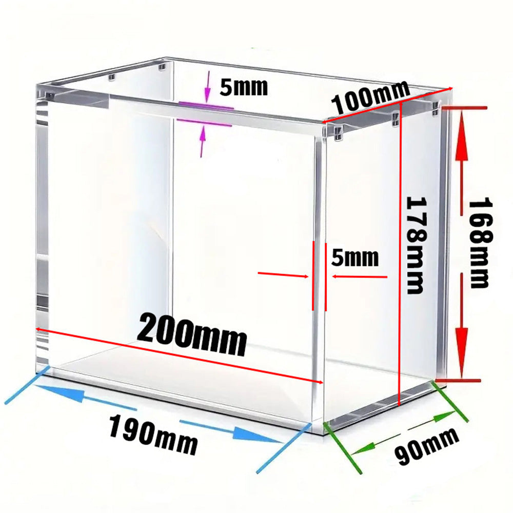 Acrylic Display Box Clear Storage Case for Figures Pokemon ETB Cards Collectibles