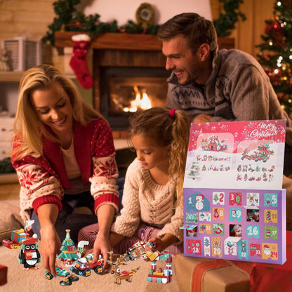 24 Days Christmas Advent Calendar Kids Building Blocks Playsets Blind Box Xmas Surprise Style 2