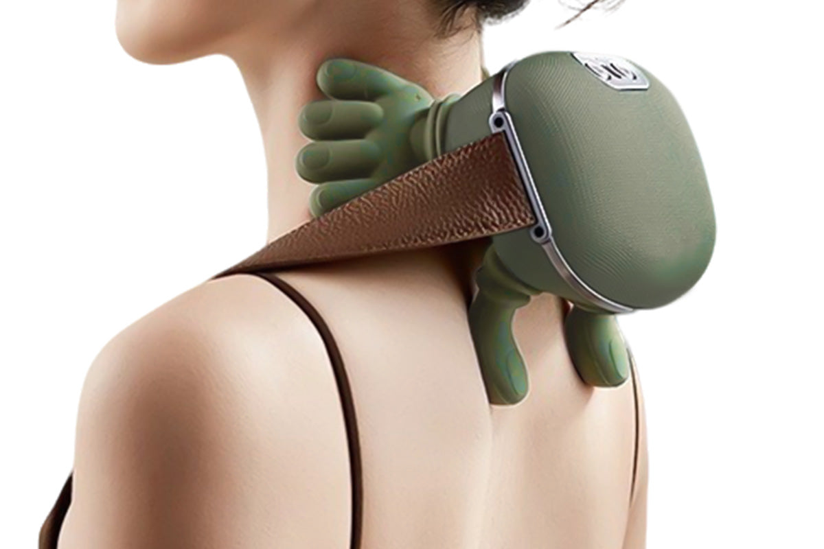 Electric Neck Shoulder Massager Hot Compress Kneading Back Massager For Muscle