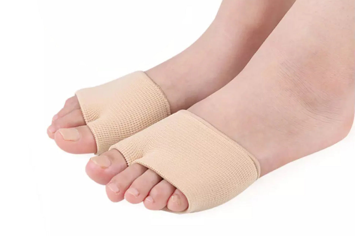 2 Pair Forefoot Cushion Pads Ball of Foot Metatarsal Sleeve Toe Gel for Pain Relief Sore
