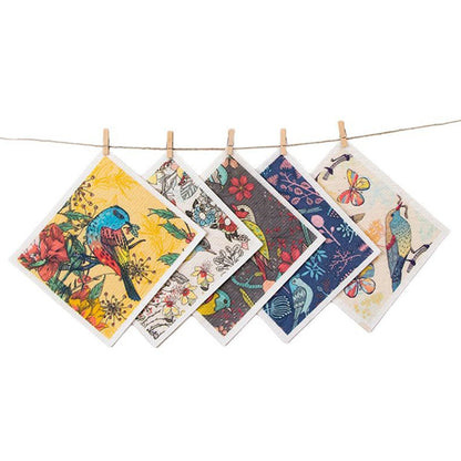 6Pcs Super Absorbent Reusable Kitchen Dishcloths Biodegradable Towels Style 2