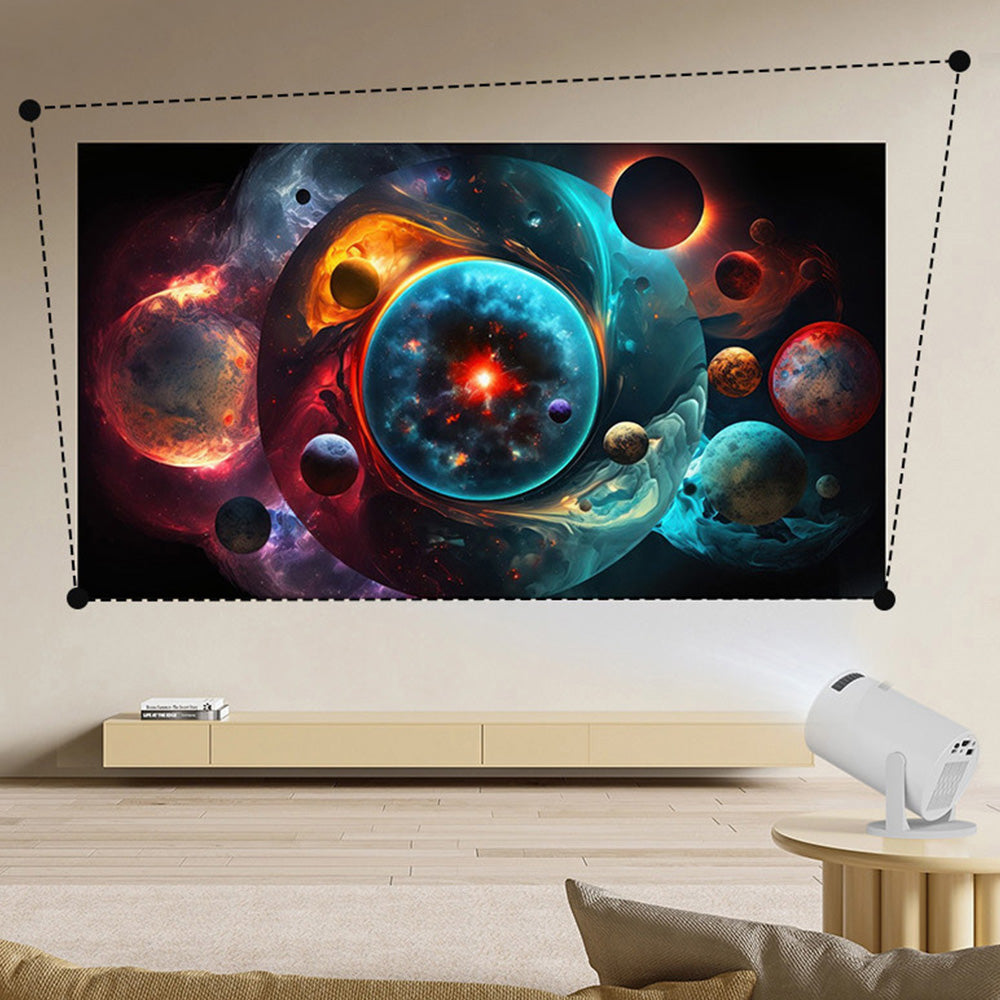 Mini Portable Projector with WiFi Screen Mirroring and Adjustable 240 Degree Projection