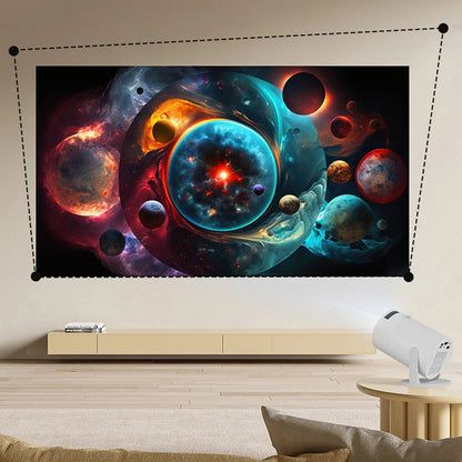 Mini Portable Projector with WiFi Screen Mirroring and Adjustable 240 Degree Projection