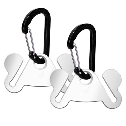 2PCS Metal Dog Poop Bag Holder Clips ââ‚?Hands-Free Leash Attachment