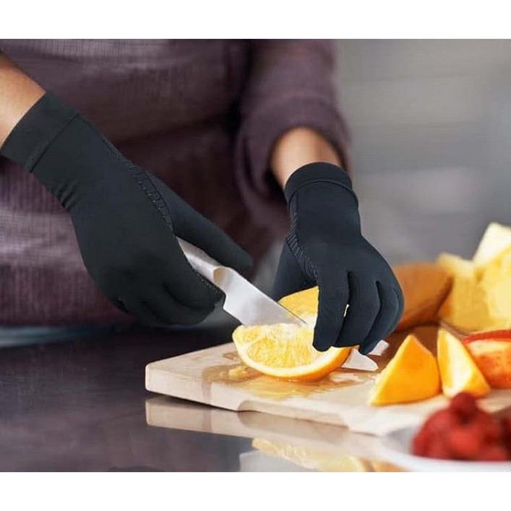 Full Finger Copper Arthritis Compression Gloves with Touchscreen Tips for Tendonitis
