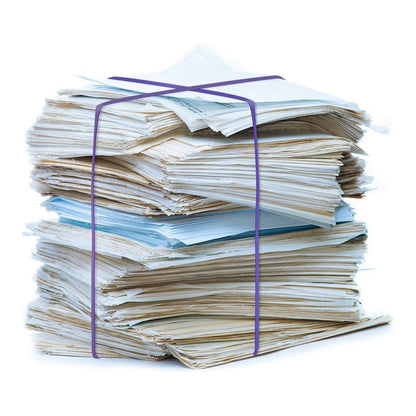 220Pcs Long Rubber Bands Elastic Bands for Office File Organization-Purple
