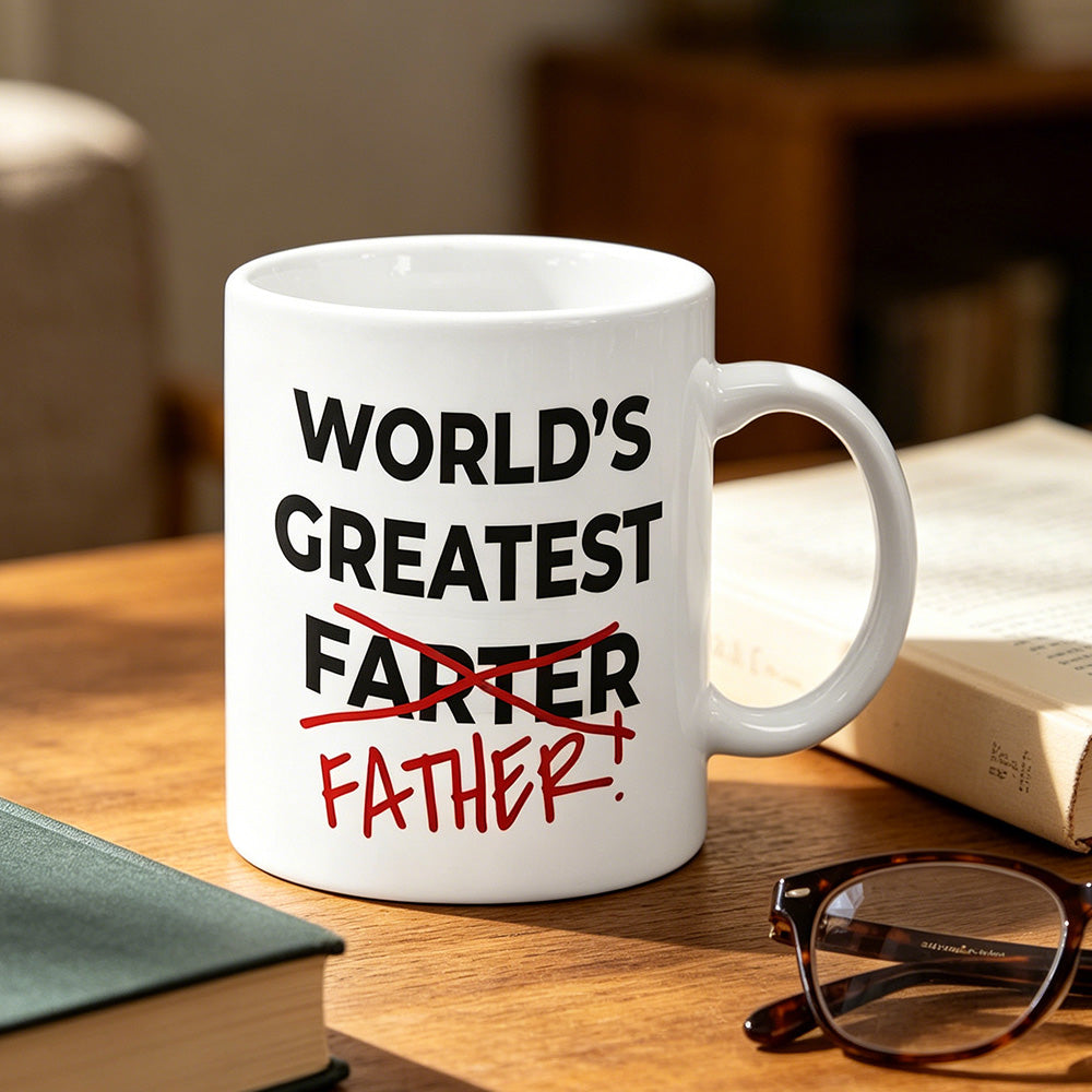 325ml Funny Coffee Mug with Handle Tea Cup-Red