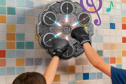 Boxing Machine for boy and girls Aged 6 Wall-Mounted Bluetooth Punching Bag for Birthday-Black