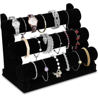 3-Tier Bracelet Holder Stand and Organizer Jewelry Display Rack