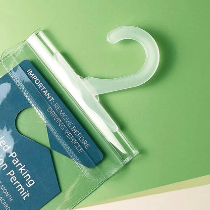 Set of 2Pcs Clear Handicap Placard Holder for Auto Handicapped Placard Protector Cover Hanging Sleeve