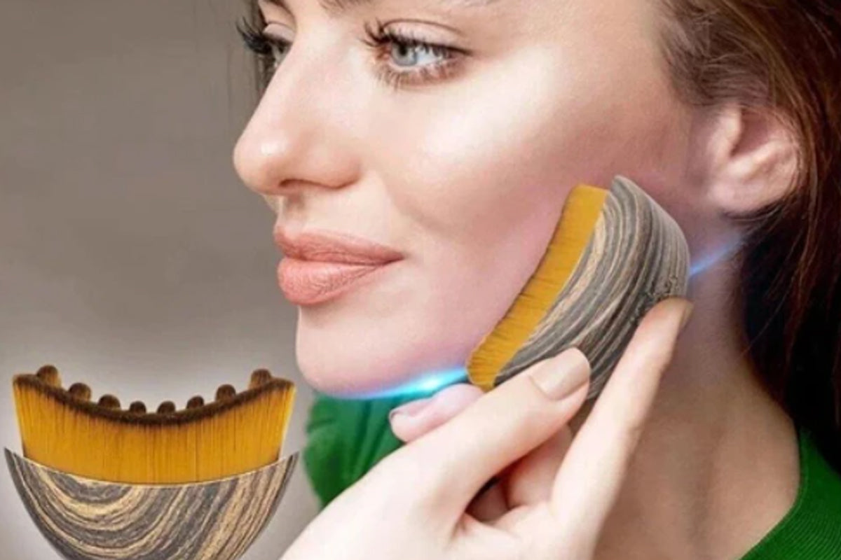 2Pcs Facial Lymphatic Massage Brushes Contouring Detox Tools Face Massager