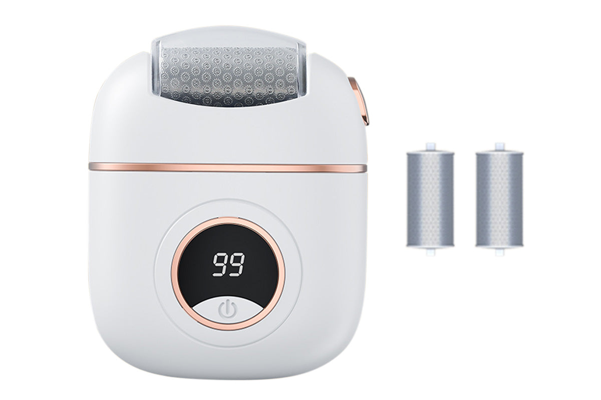 Rechargeable Digital Display Callus Remover Foot File Foot Repair And Grinding Device Feet Callus Remover-White