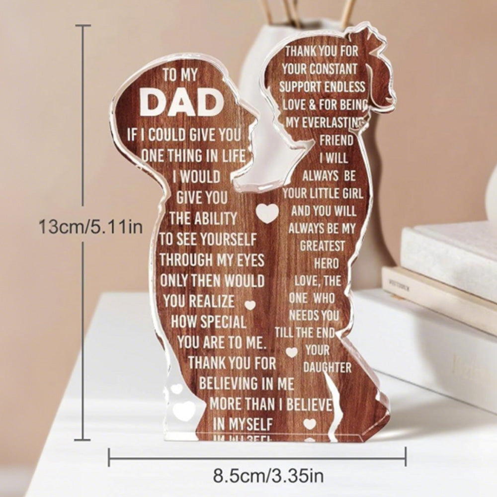 Father Day Acrylic Standing Sign Desk Decoration Plaque