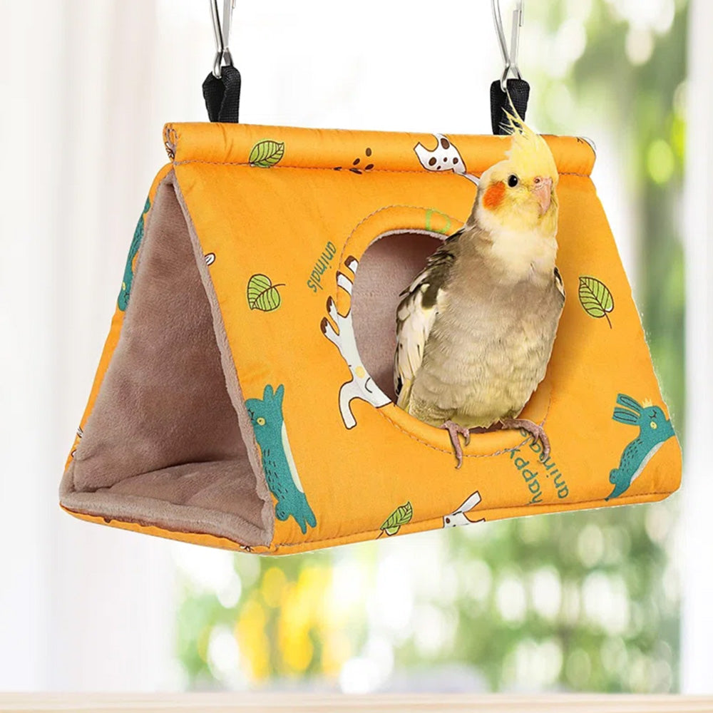 Bird Sleep Nest Cage Hut Pet Hammock Hang Cave Bed for Parrot Budgie Cockatiel