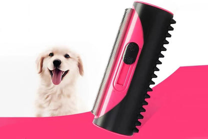 2Pcs Two Sided Pet Grooming Brush Hair Shedding Trimmer Comb Dog Cat Hair Fur Removal-Red