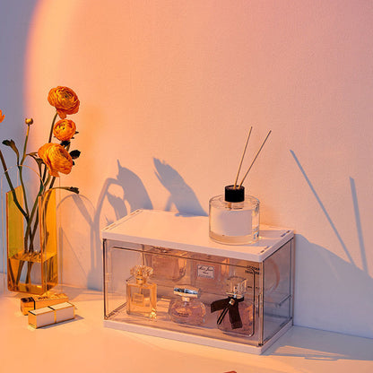 Transparent Desktop Storage Box Perfume Display Stand Cosmetics Dustproof Storage Case