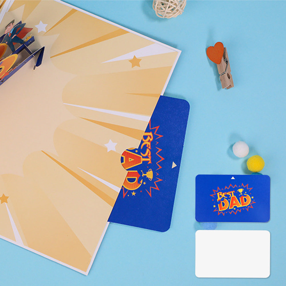 3D Fathers Day Pop Up Card-Blue