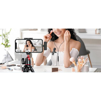 Mini Microphone Wireless Lavalier Lapel Mic for YouTube Tiktok Podcast Vlogging