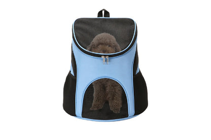 Portable Travel Ventilated Design Breathable Pet Carrier Backpack For Dog And Cat-Blue
