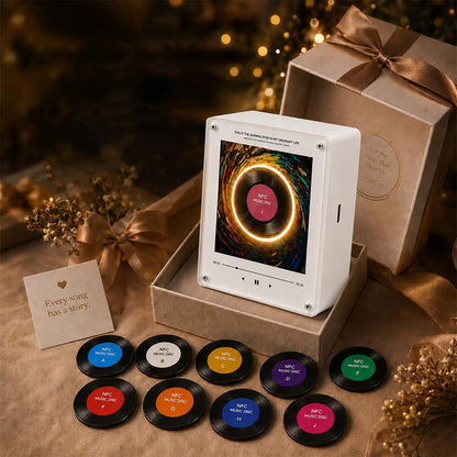 NFC Music Player with 9 Discs Retro Vinyl Record Player