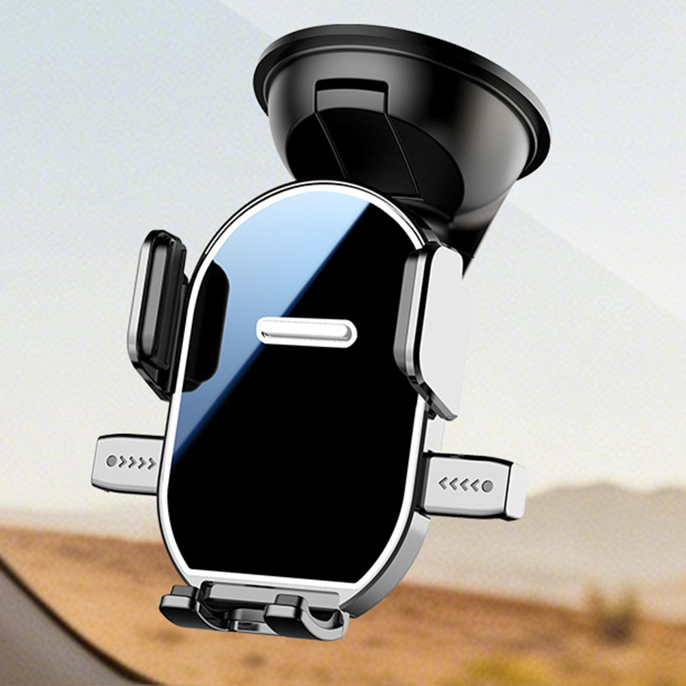 Car Phone Holder Dashboard Suction Cup One Key Clamp Design