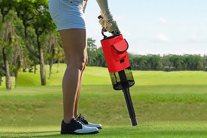 Golf Ball Retriever Portable Pocket Shag Bag Can Hold Up to 70 Balls -Red