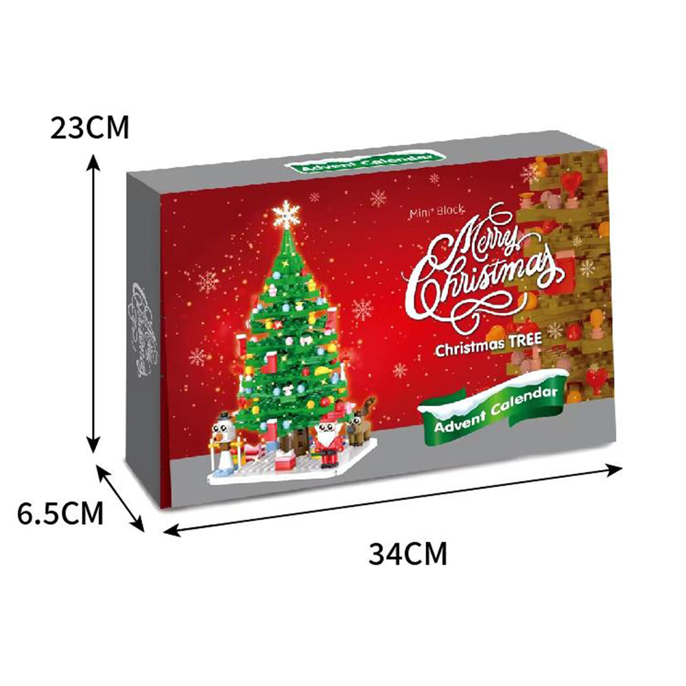 24 Dasys Advent Calendar Christmas Tree Building Blocks Countdown Calendar