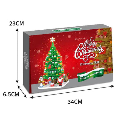 24 Dasys Advent Calendar Christmas Tree Building Blocks Countdown Calendar