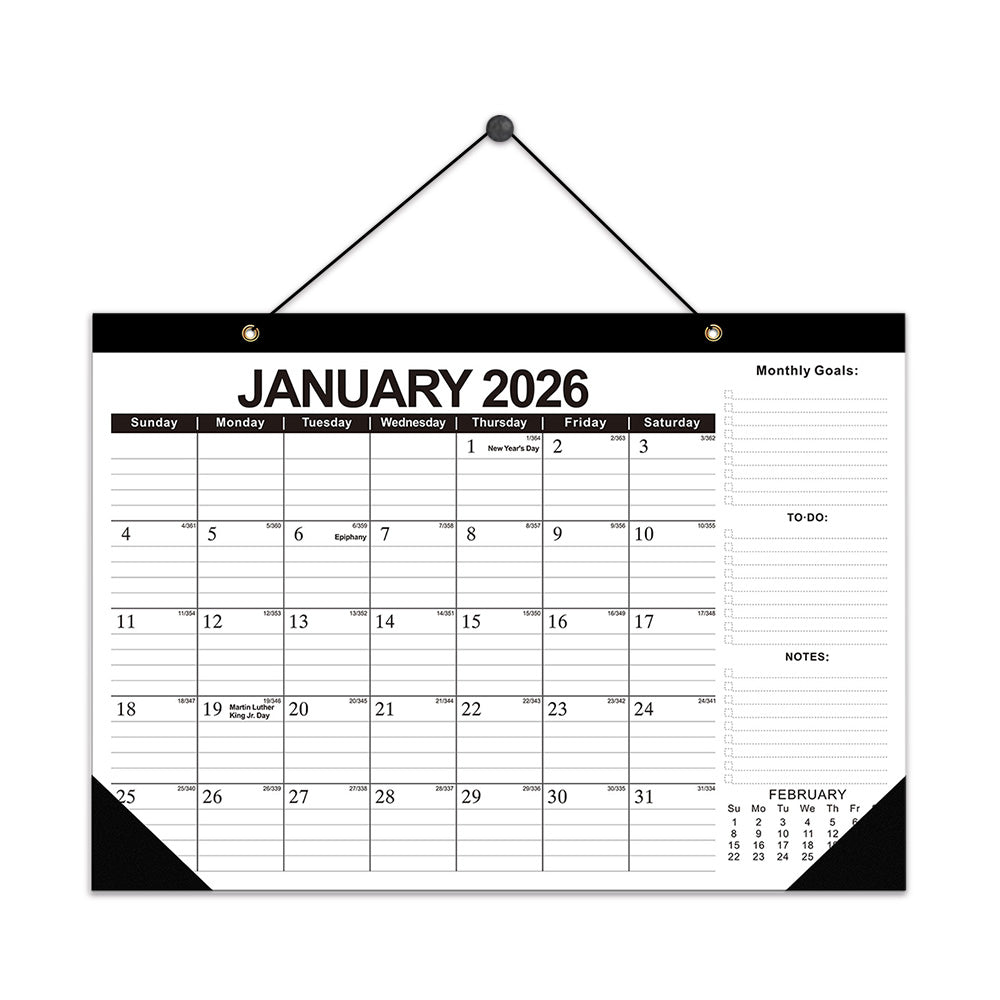 18-Month Desk Calendar (Jan 2026 ¨C June 2027) with Corner Protectors for Office Style 2