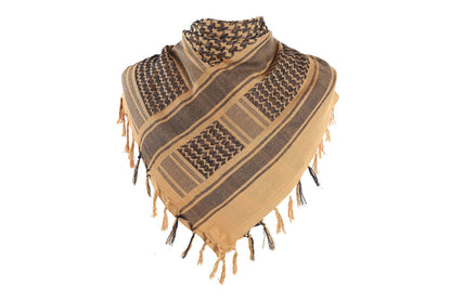 Military Shemagh Arab Tactical Desert Keffiyeh Thickened Scarf Wrap for Men-Brown