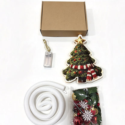 Glowing Christmas Door Hanger DIY Christmas Door Decor For Adults - Christmas Tree