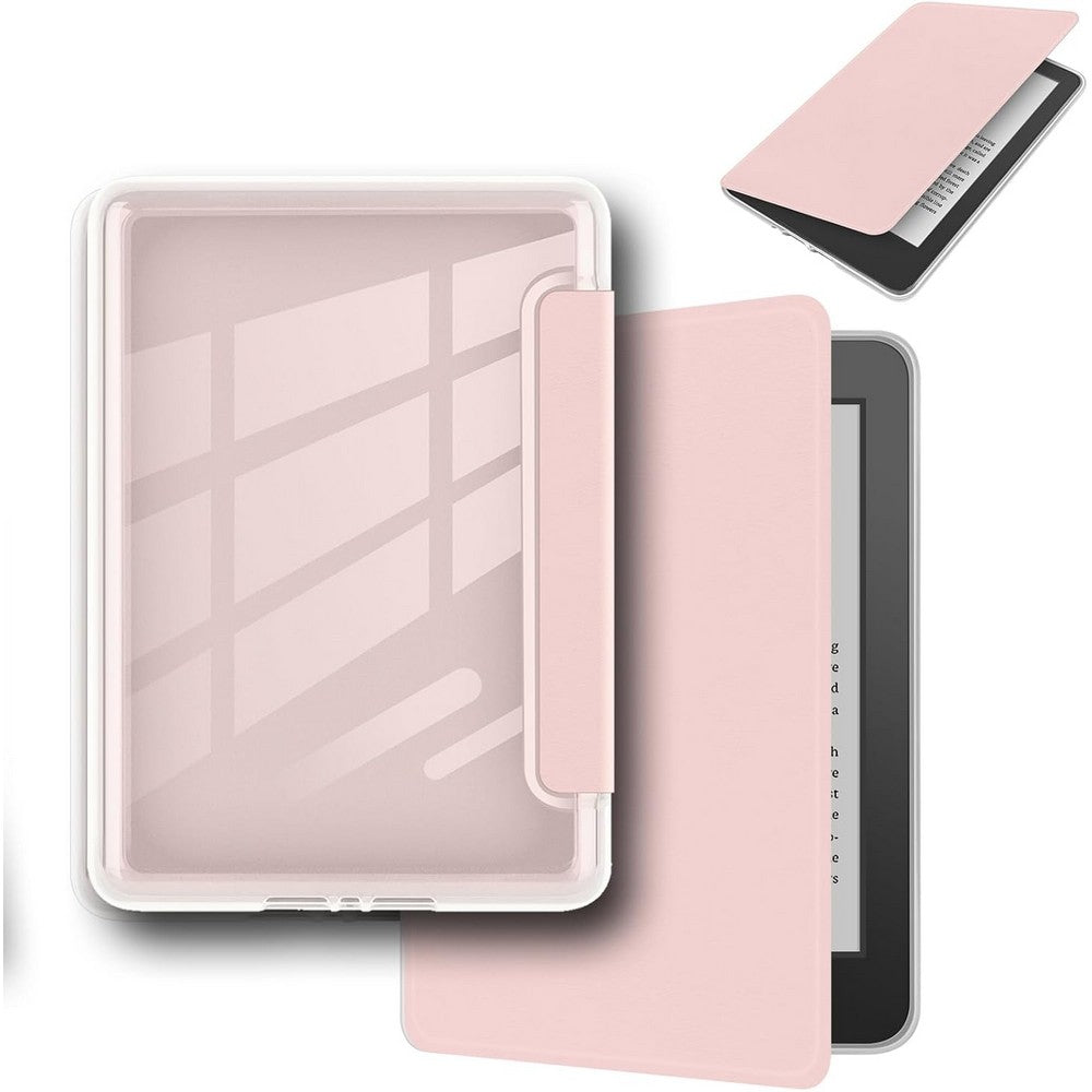 Acrylic Protection Case for Kindle 2024/2022 KPW5 KPW6 with Magnetic Closure-Pink