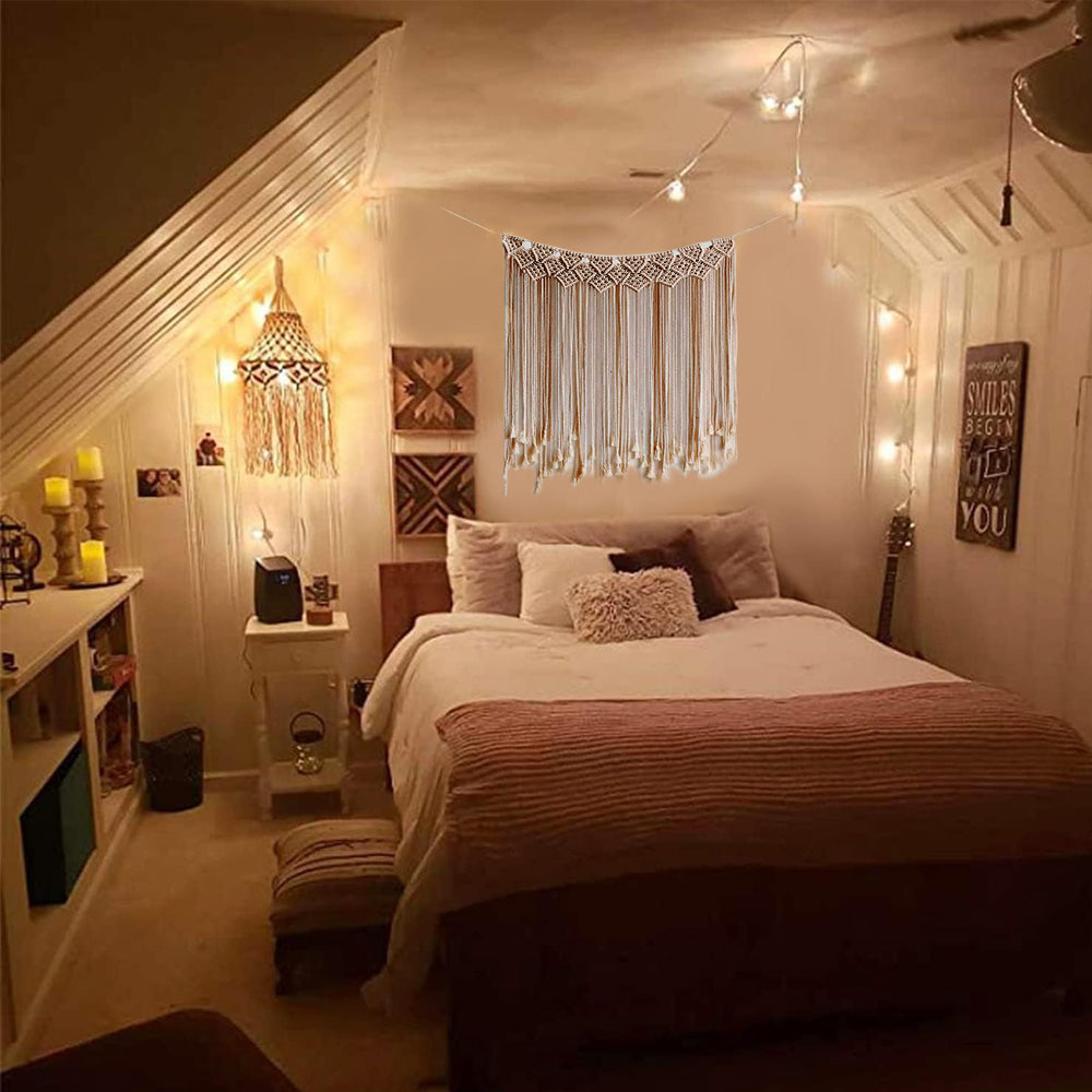 Boho Macrame Tapestry Woven Wall Hanging Tassel Macrame Home Wedding Party Decor