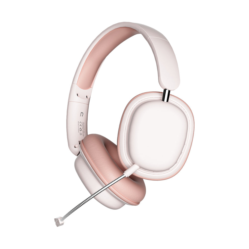5.3 Bluetooth Wireless Headphones Head-Worn Stereo Headset with Removable Microphone Pink